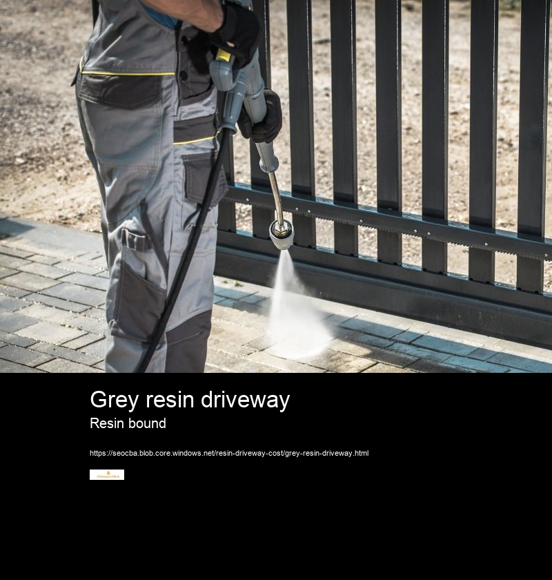 Grey resin driveway